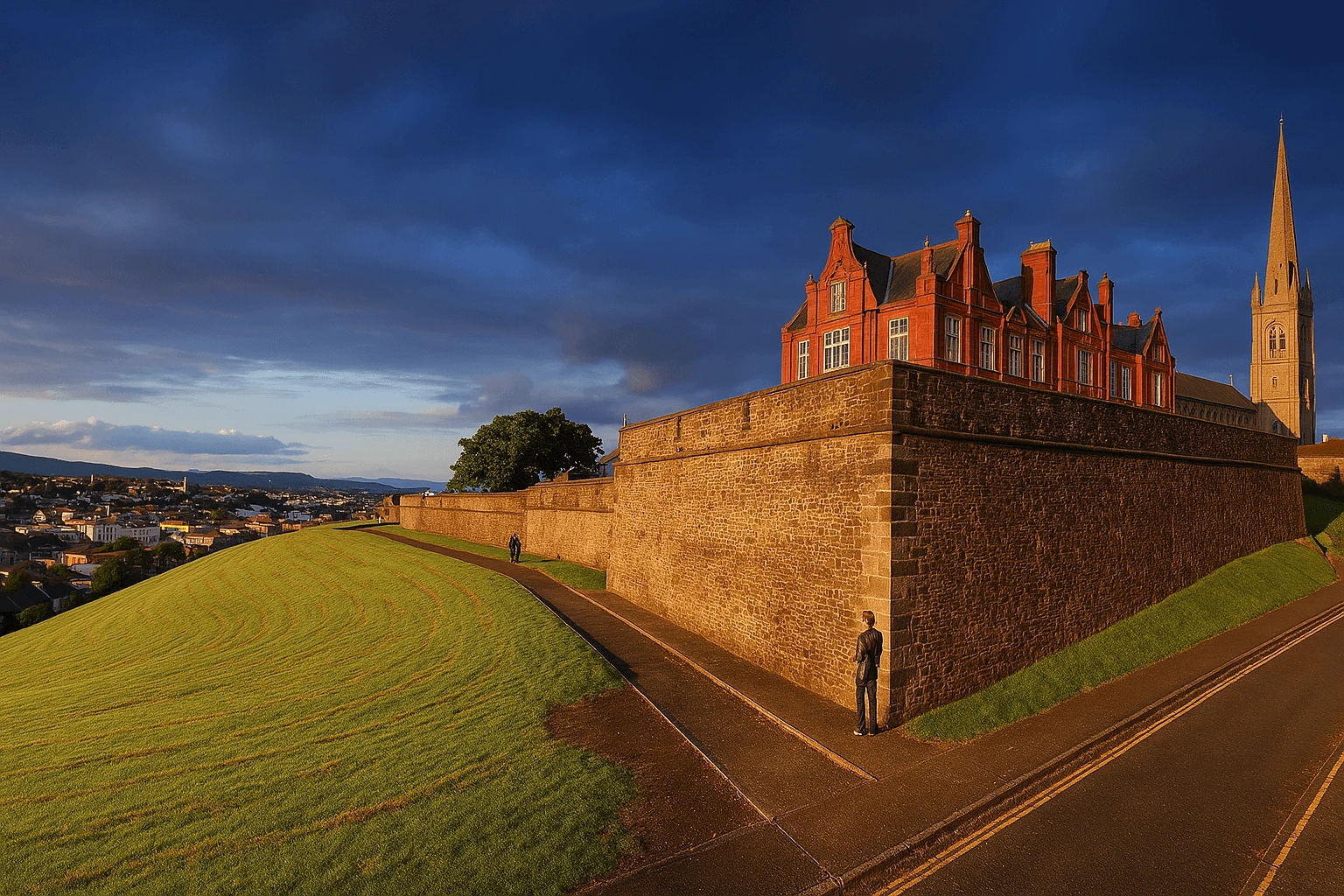 View overlooking the Bogside from Derry's walls